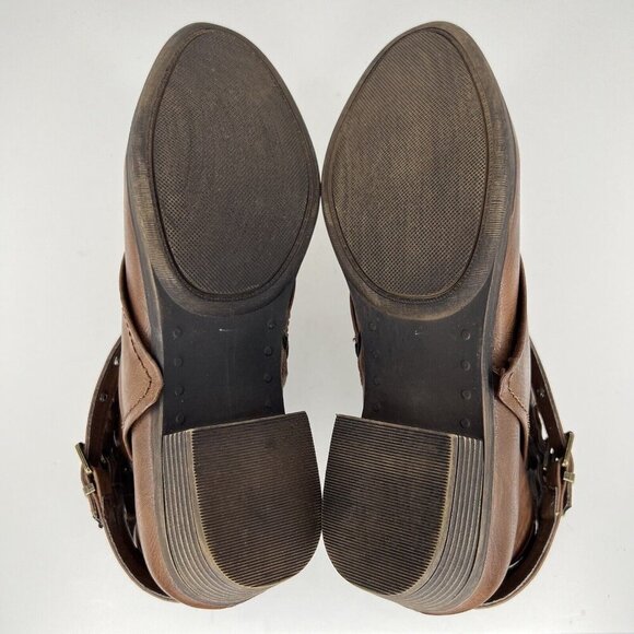 Rampage Tabitha Womens Size 9M Rich Brown Triple Buckle Side Zipper Ankle Boot - Picture 8 of 9